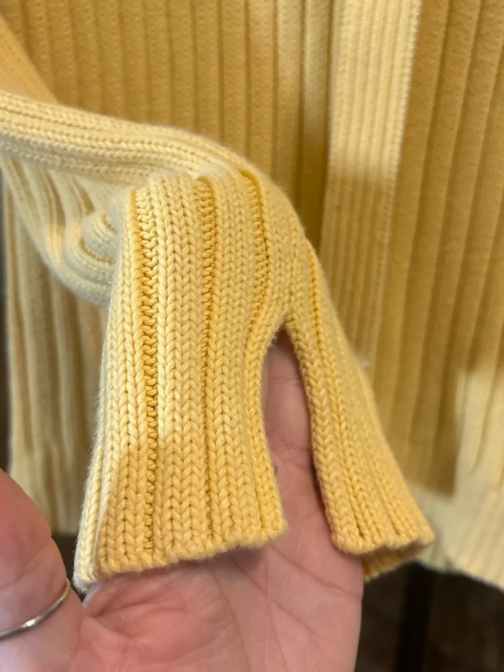 J. Crew Sunny Yellow Ribbed Crewneck Sweater